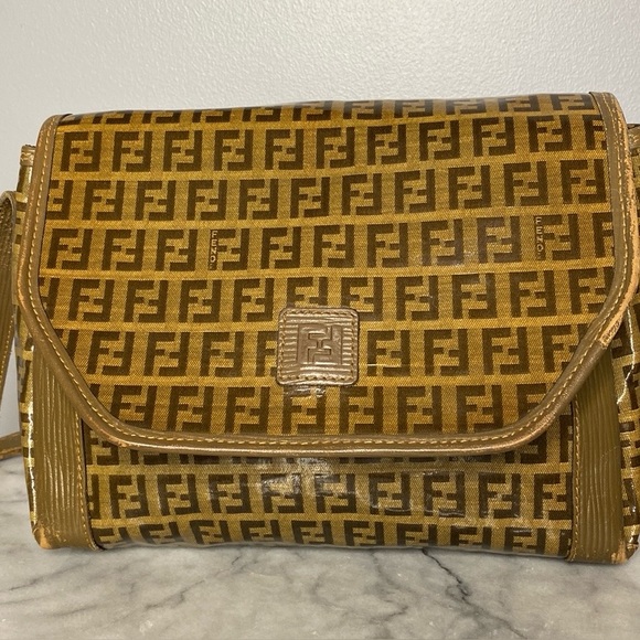 Fendi Handbags - VTG Fendi (Zucchino?) Crossbody Messenger